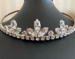 Simple crystal and diamante tiara